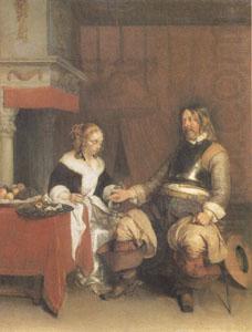 Gerard Ter Borch The Military Admirer (mk05) china oil painting image